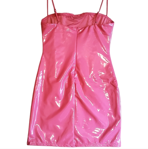 Medium but tag says XL. Faux Vinyl. Naked Wardrobe. BARBIECON Mini dress - Picture 5 of 15